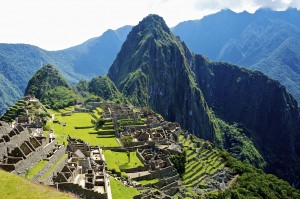 Iconic ruins at Machu Picchu
