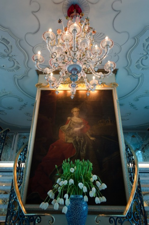 The striking Lobby aboard S.S. Maria Theresa… Photo © 2015 Aaron Saunders