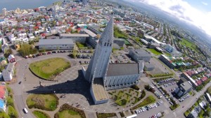 Hallgrims Church and central Reykjavik. Photo courtesy Hallgrímskirkja