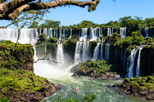 Iguazu falls view from Argentina