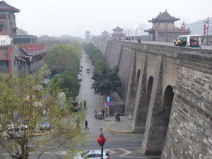 China / Xi'an City Wall / picture showing the Xi'an City Wall, oldest one in China