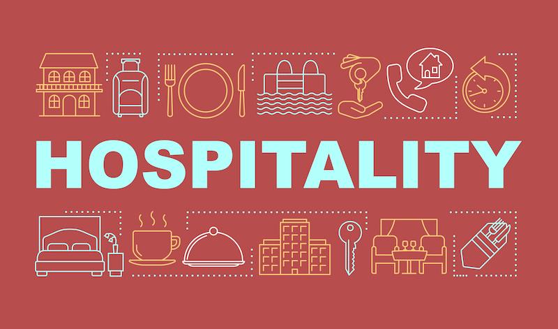 Hospitality word concepts banner.