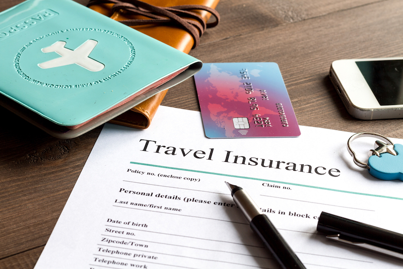 concept booking travel insurance