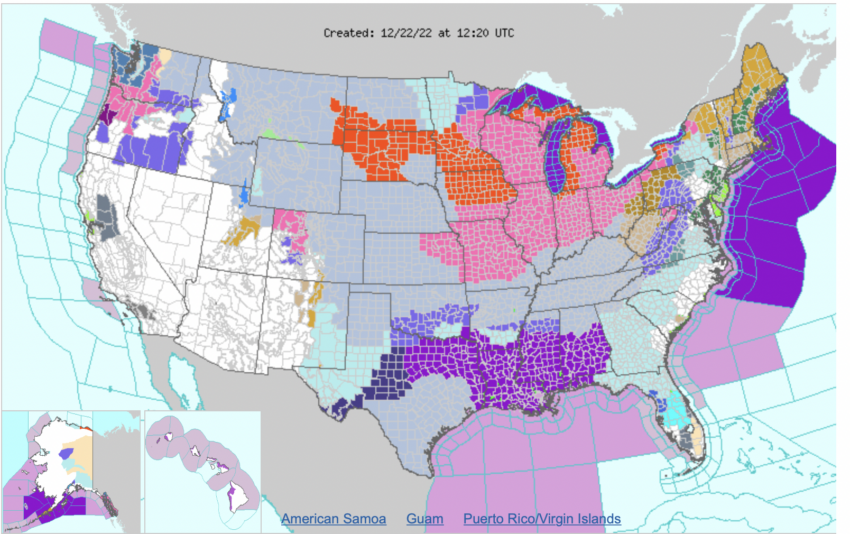 national weather service map