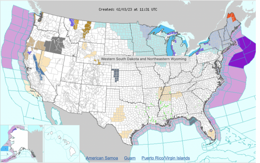 National Weather Service Map