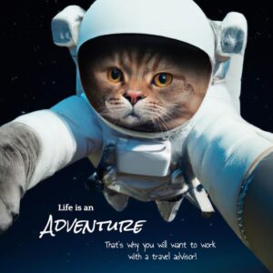 AI Generated image a cat in outer space