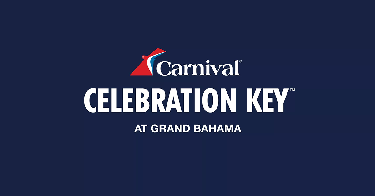Image of text reading "Carnival. Celebration Key at Grand Bahama"