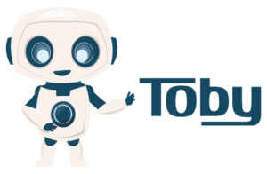 Toby, mascot of Voyager Social