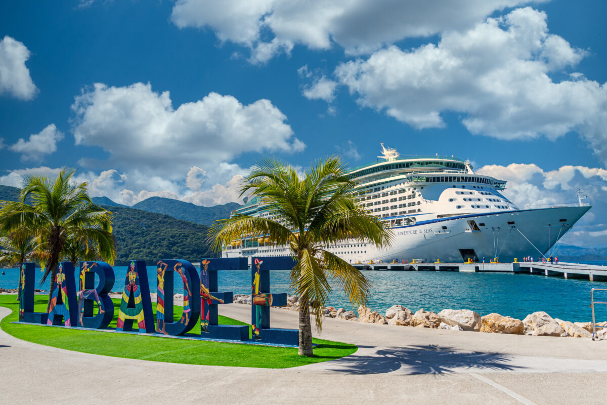 LABADEE, HAITI - February 4,, 2019: Labadee is a port located on the northern coast of Haiti. It is a private resort leased to Royal Caribbean for the use of passengers of its three cruise lines.
